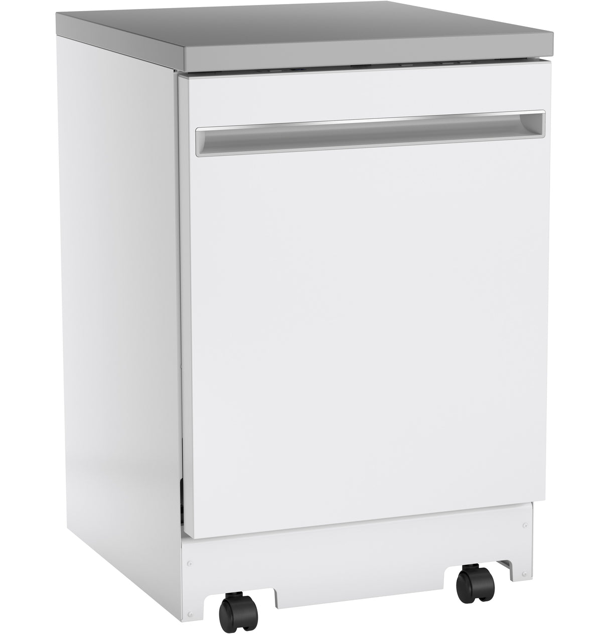 GE GPT225SGLWW - 24" Stainless Steel Interior Portable Dishwasher with Sanitize Cycle - White