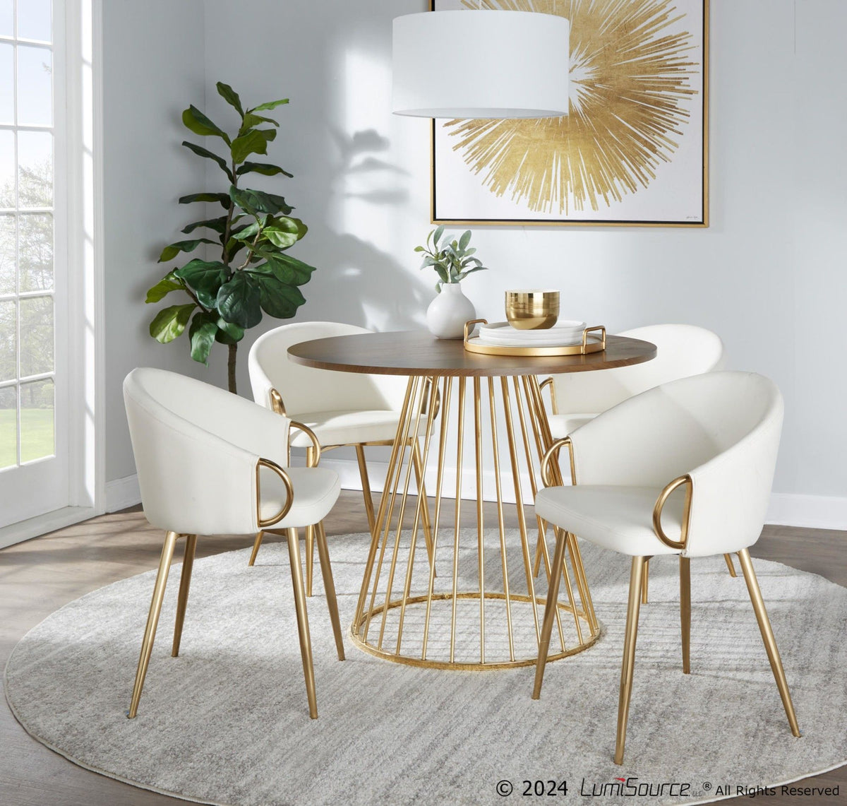 Canary - Cosmo Dining Table - Gold Base