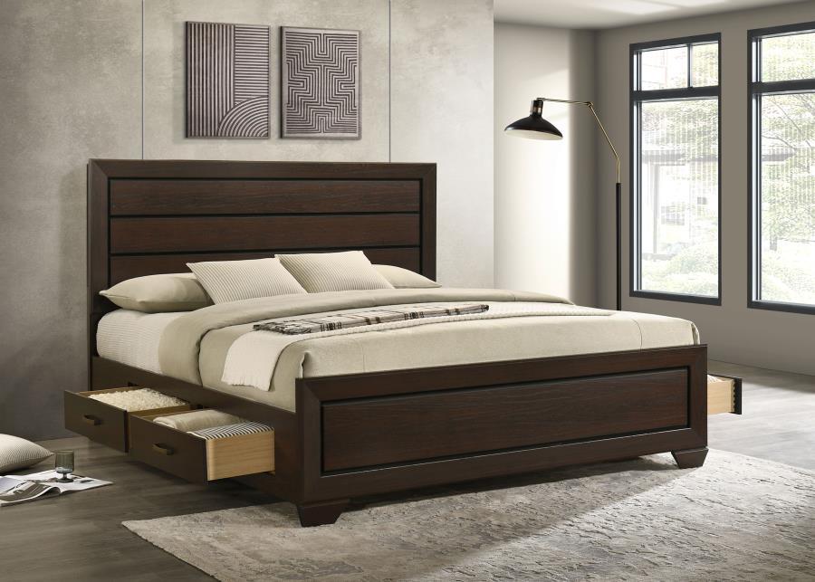 Kauffman - Wood Storage Panel Bed