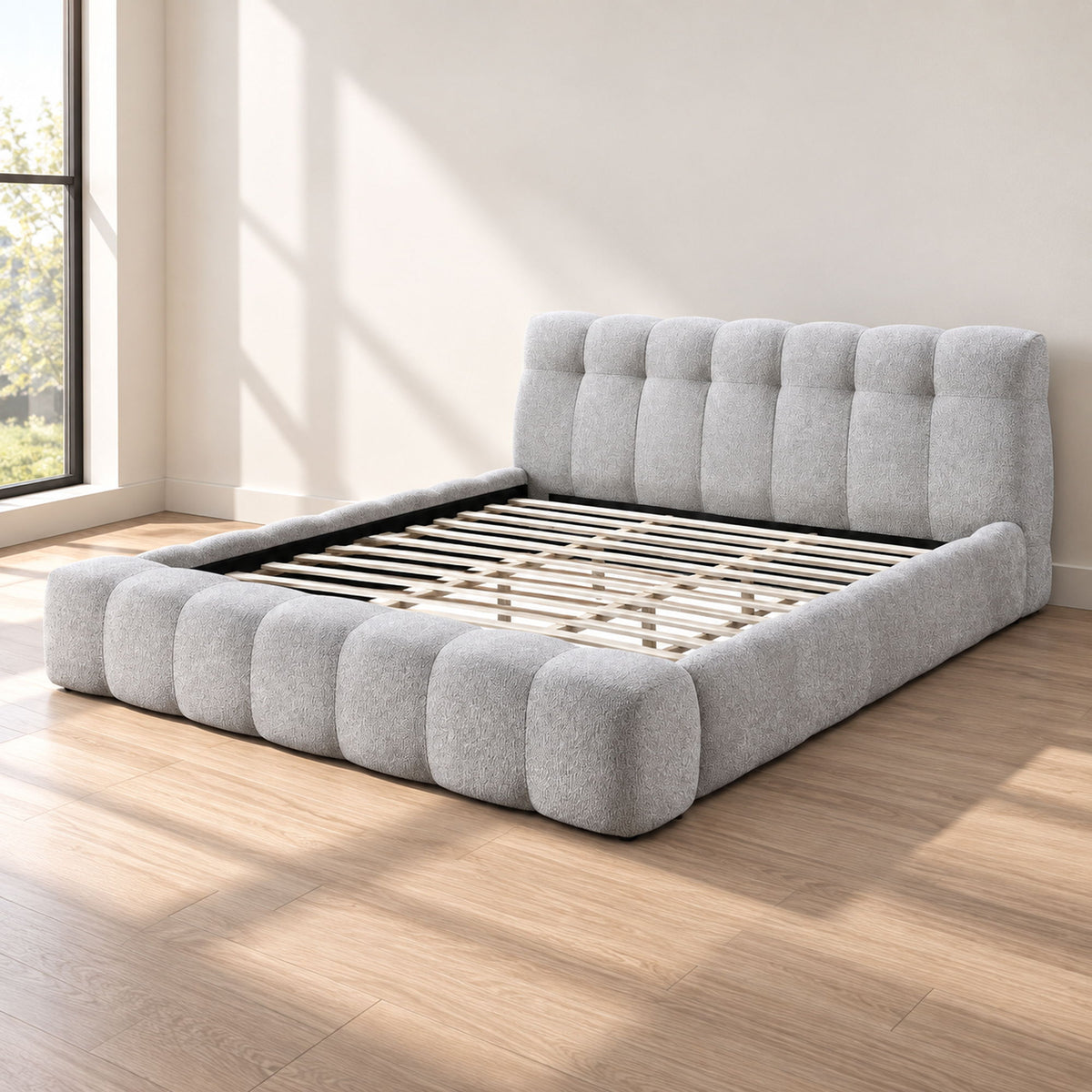 Hannah - Eastern King Bed - Gray