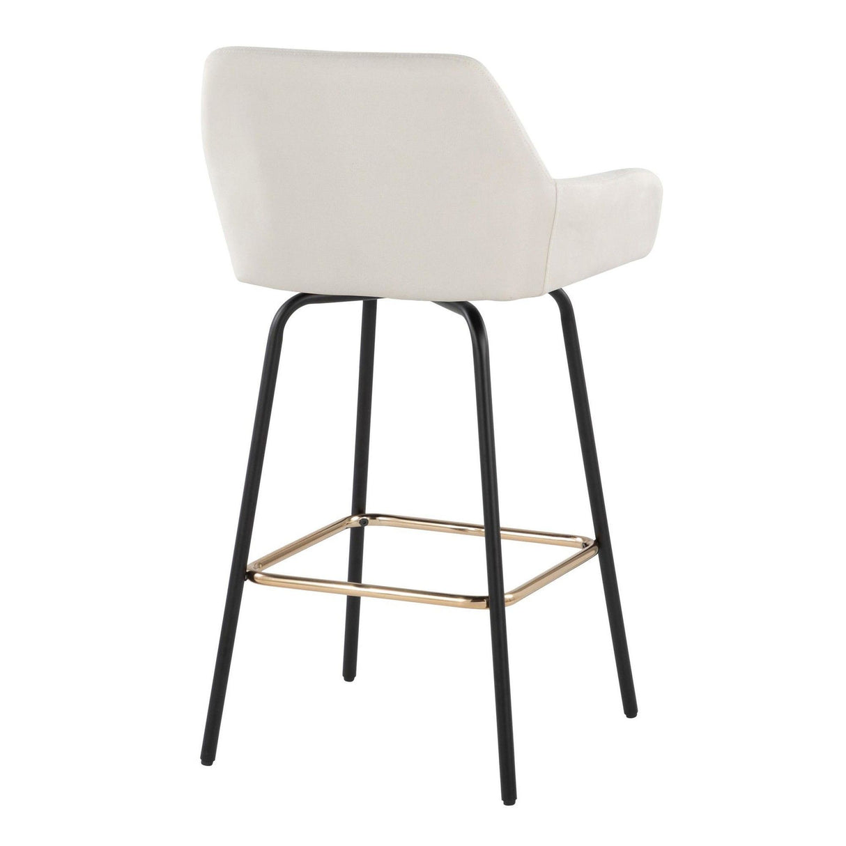 Daniella - 24" Fixed-Height Counter Stool (Set of 2) - Black Metal