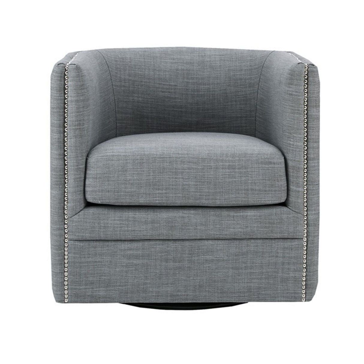 Capstone - Swivel Barrel Chair With Nailhead Accents And Button Tufting