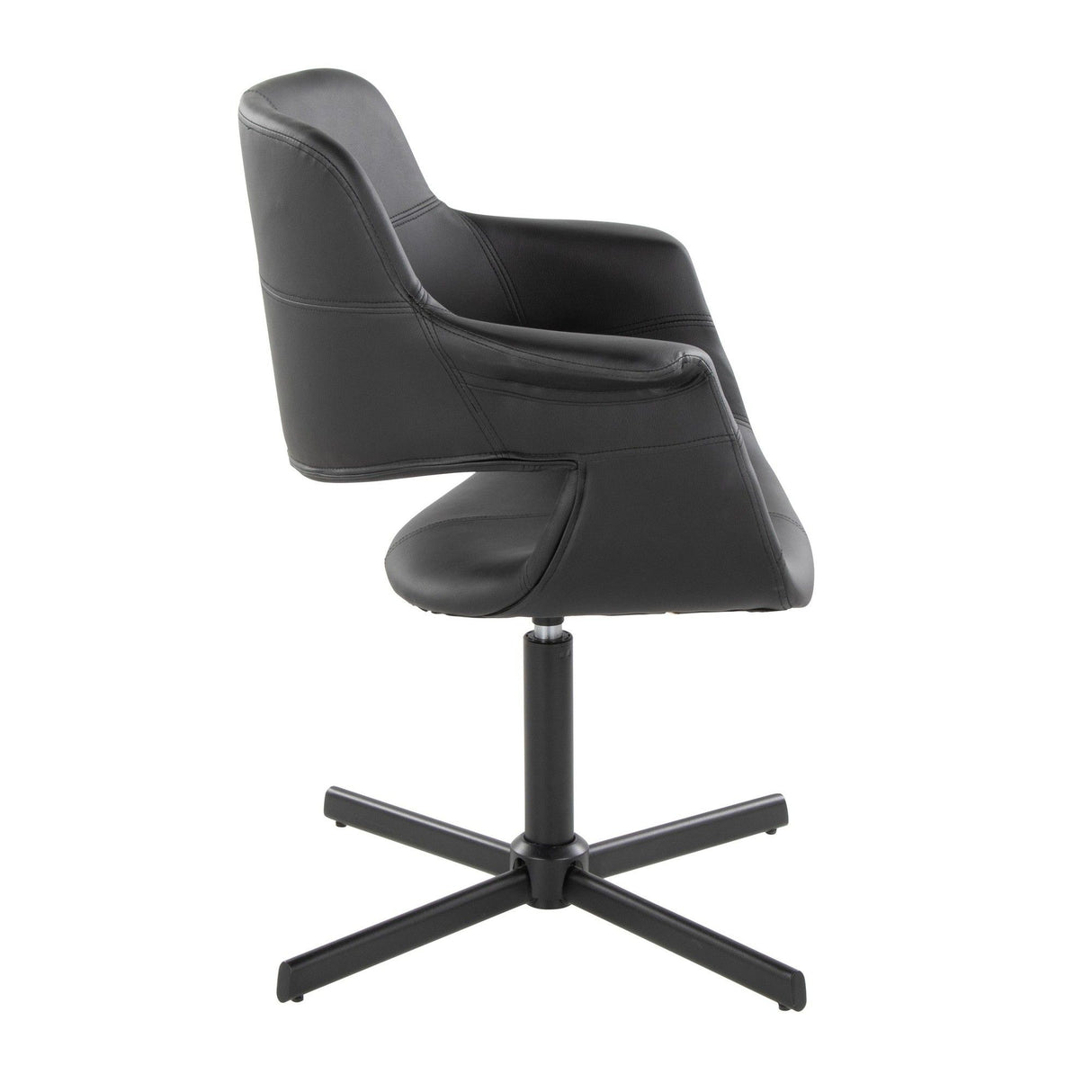 Vintage Flair - Mid-Century Modern Swivel Accent Chair With X-Pedestal Base