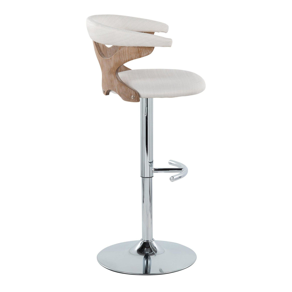 Gardenia - Adjustable Barstool (Set of 2) - Chrome Base