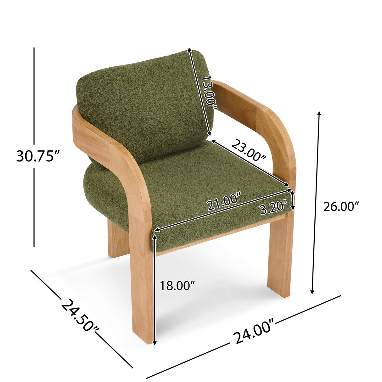 Dining Chairs With Pillow Back (Set of 2)