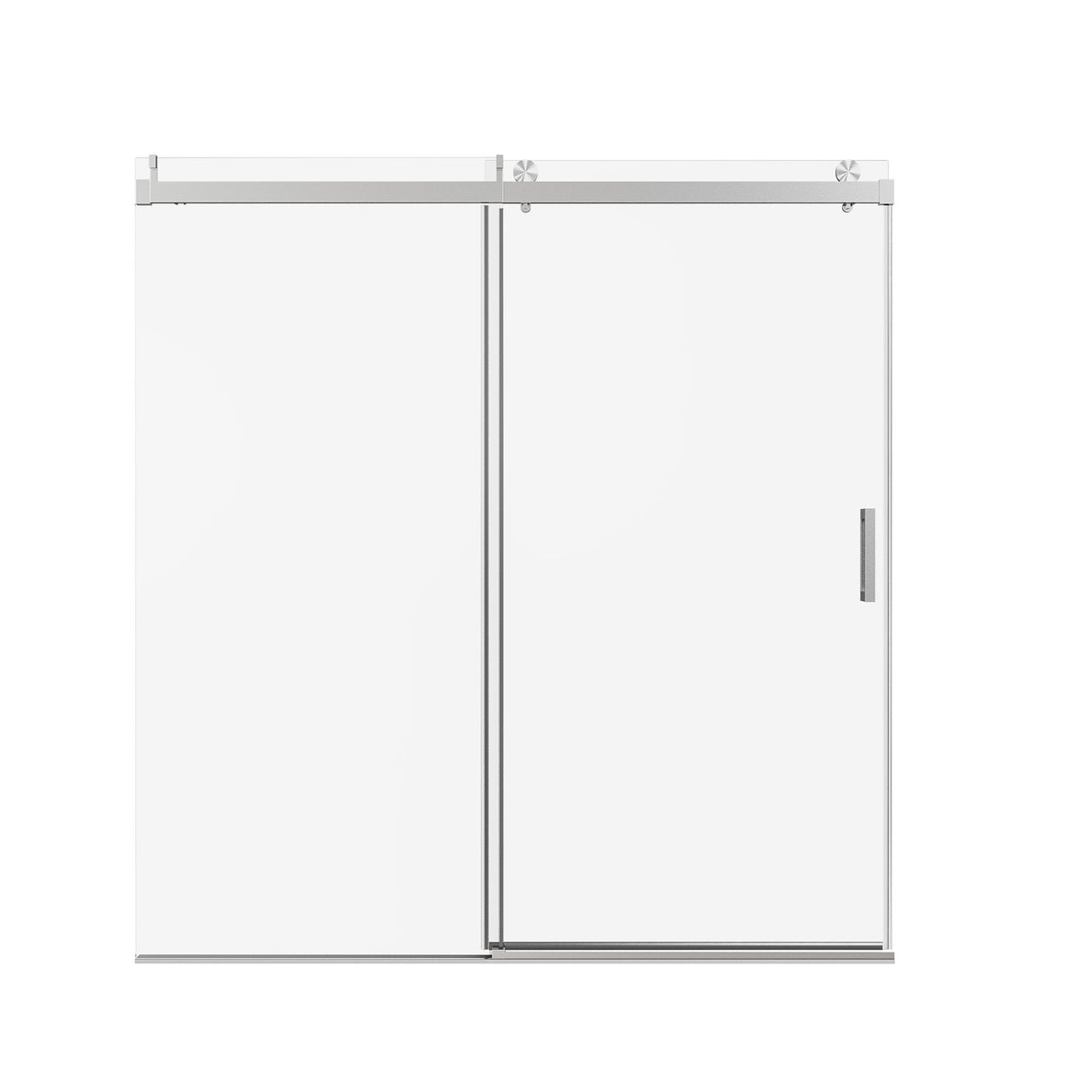 Frameless Sliding Shower Door With Soft- Close, 3 / 8" Tempered Glass