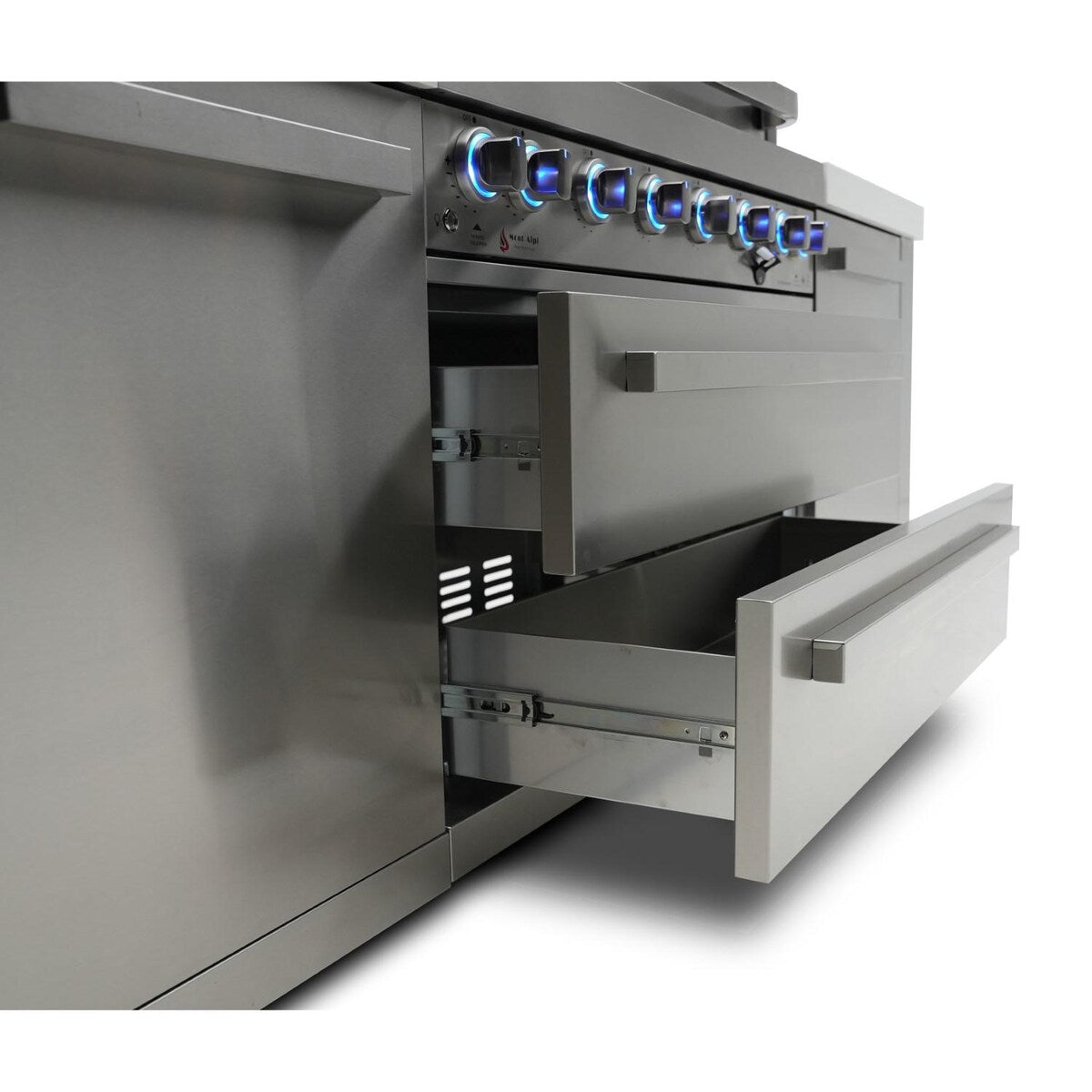 Mont Alpi Deluxe Series 7 Ft Propane Outdoor Kitchen Island w/ Side Burner - MAi400-D