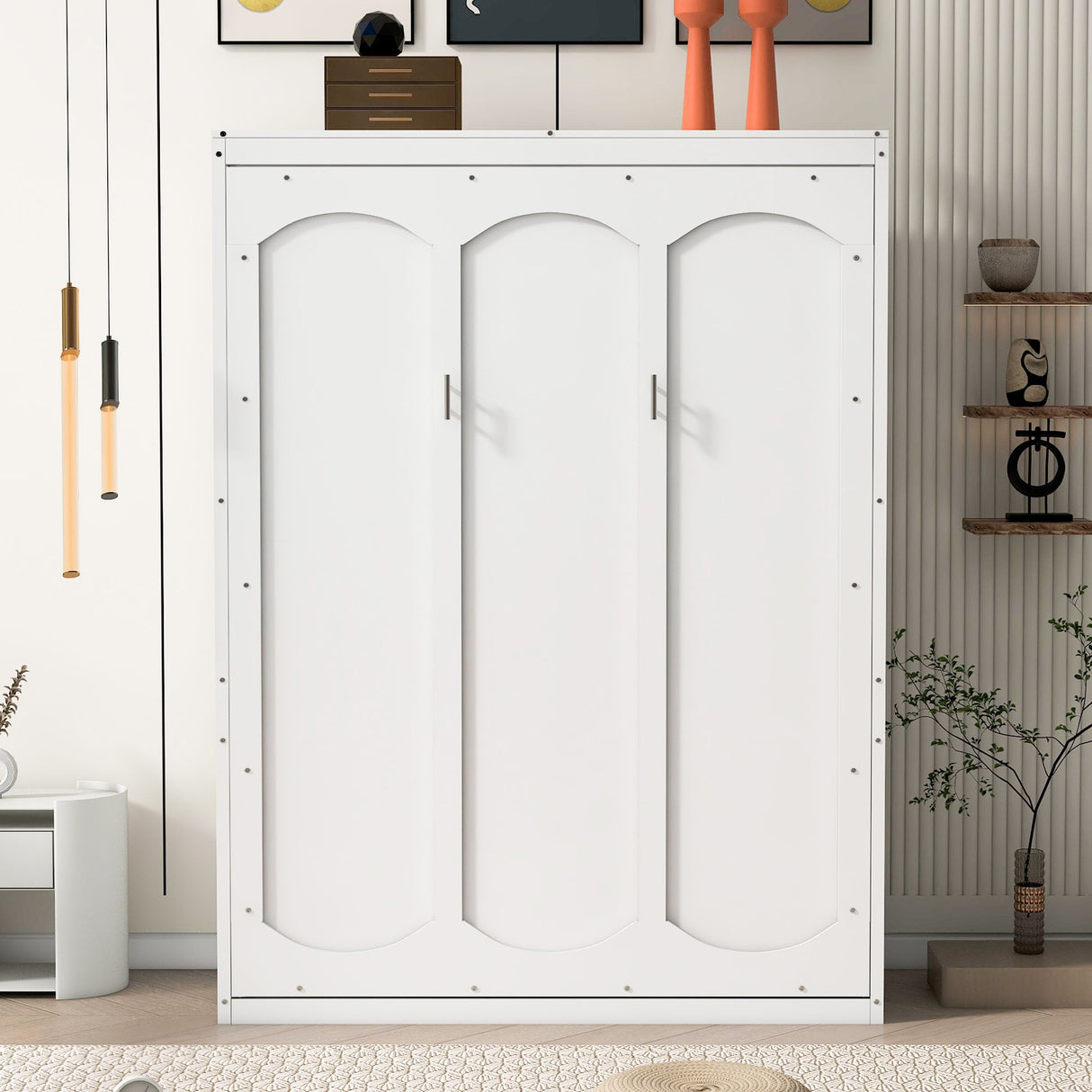 Murphy Wall Bed With Shelves, Space Saving