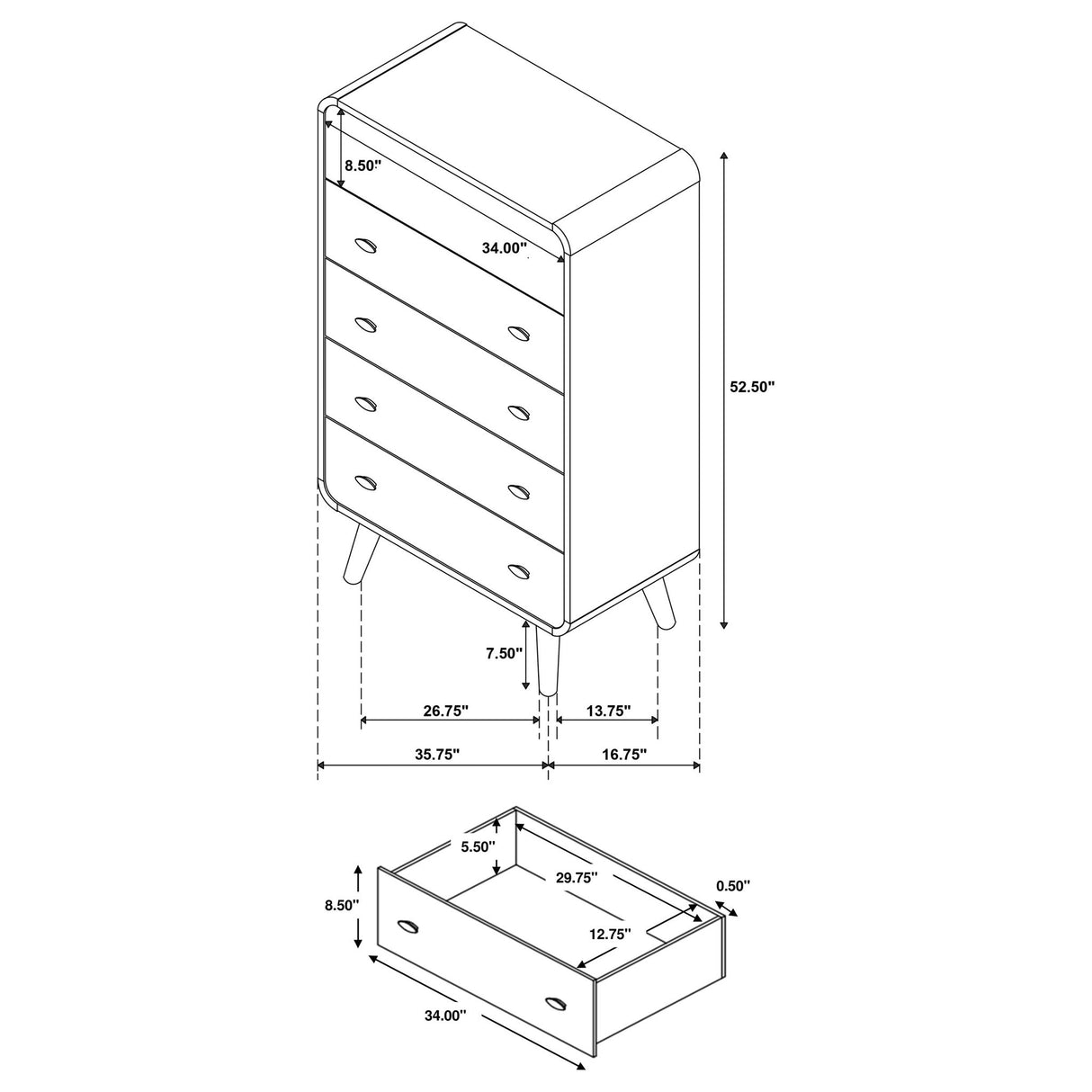 Winston - 5 Drawer Chest