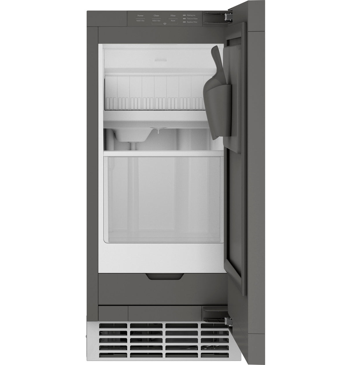 GE UCC15NPRII panel-ready ice maker front view