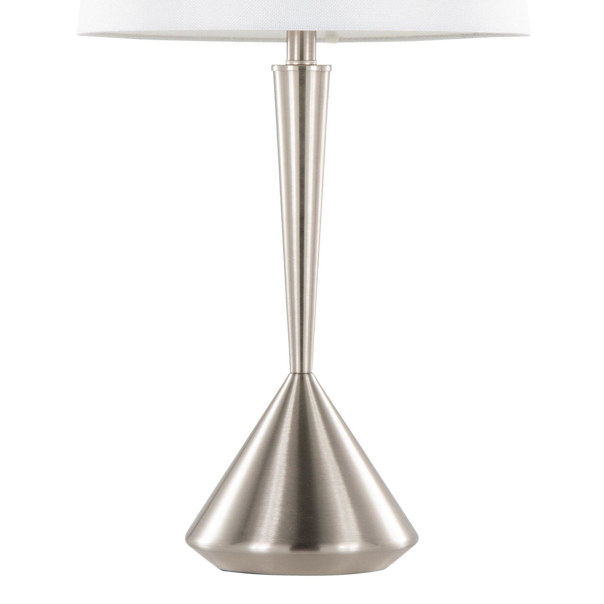 Diva - 29" Metal Table Lamp (Set of 2) - Brushed Nickel / White Linen