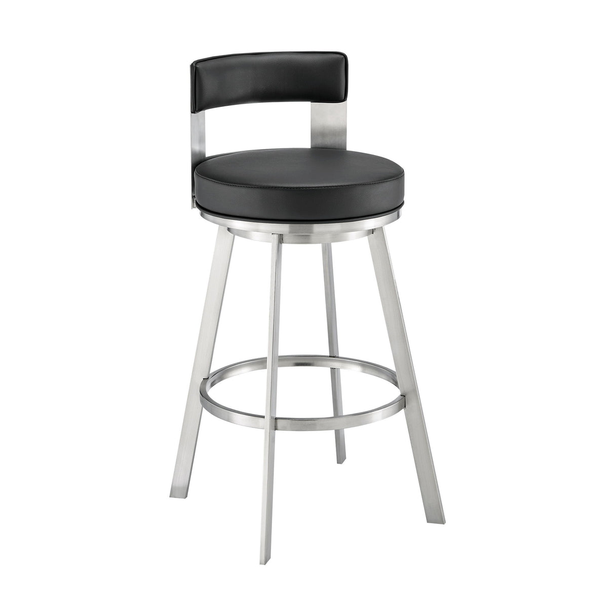 Flynn - Swivel Bar Stool - Brushed Steel