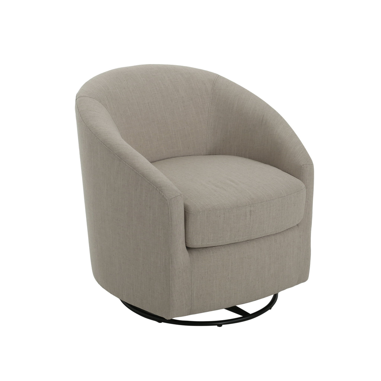 Contemporary Swivel Glider Chair With 360 Degree Rotation