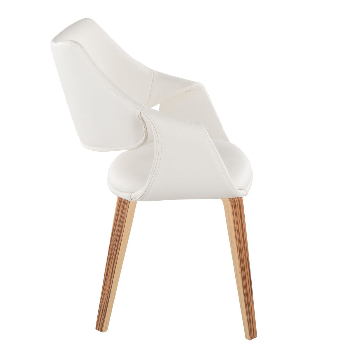 Curvo - High Back Upholstered Chair (Set of 2) - Zebra Wood Legs