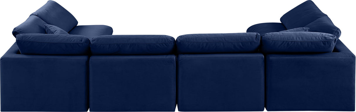 Indulge - Velvet 6 Piece Modular U-Shaped Sectional