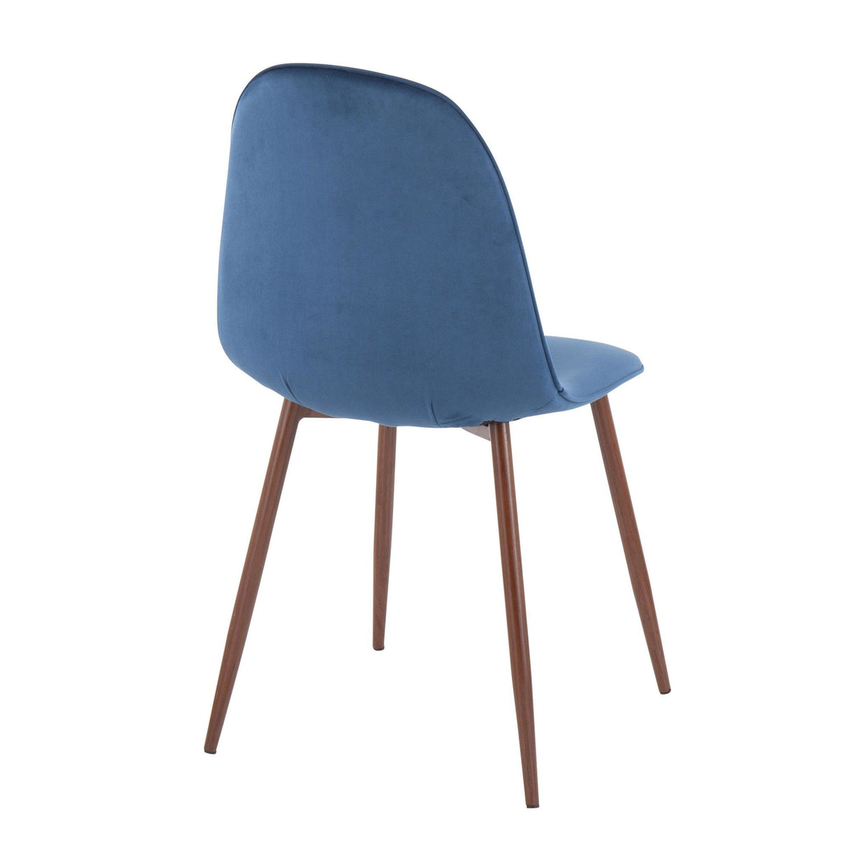 Pebble - Contemporary Chair (Set of 2) - Walnut Frame, Velvet