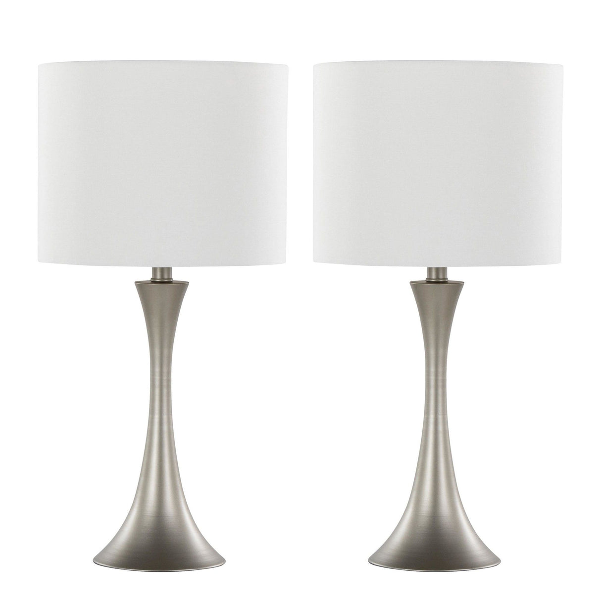 Lenuxe - 24" Metal Table Lamp (Set of 2) - Steel Base