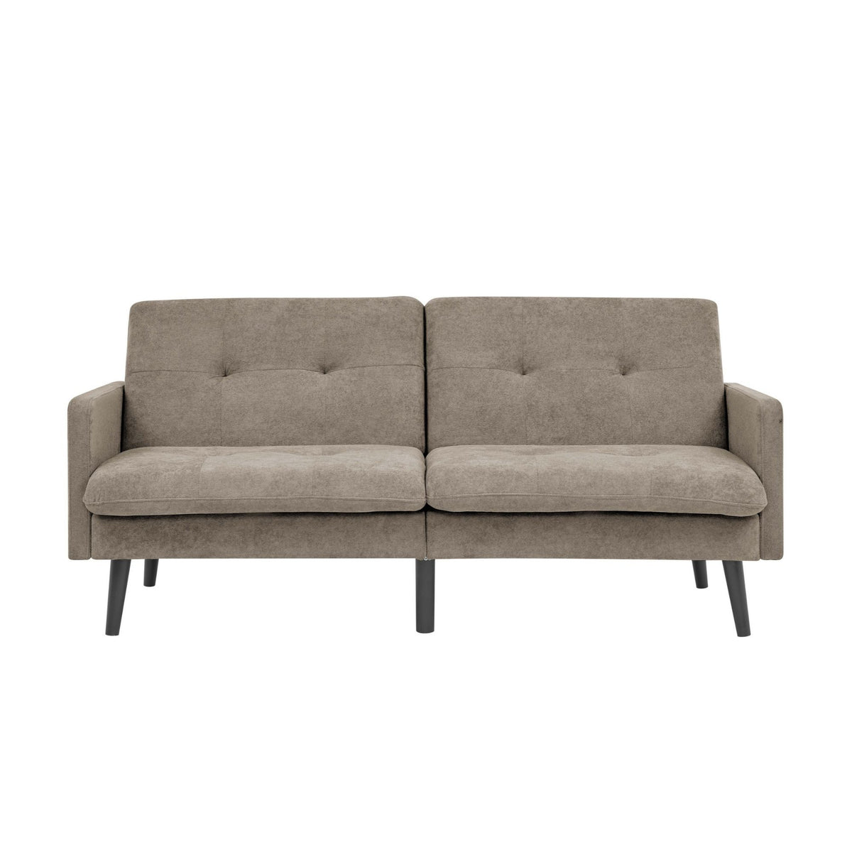 Easy Convert Futon Sofa With Tufted Back And Seat