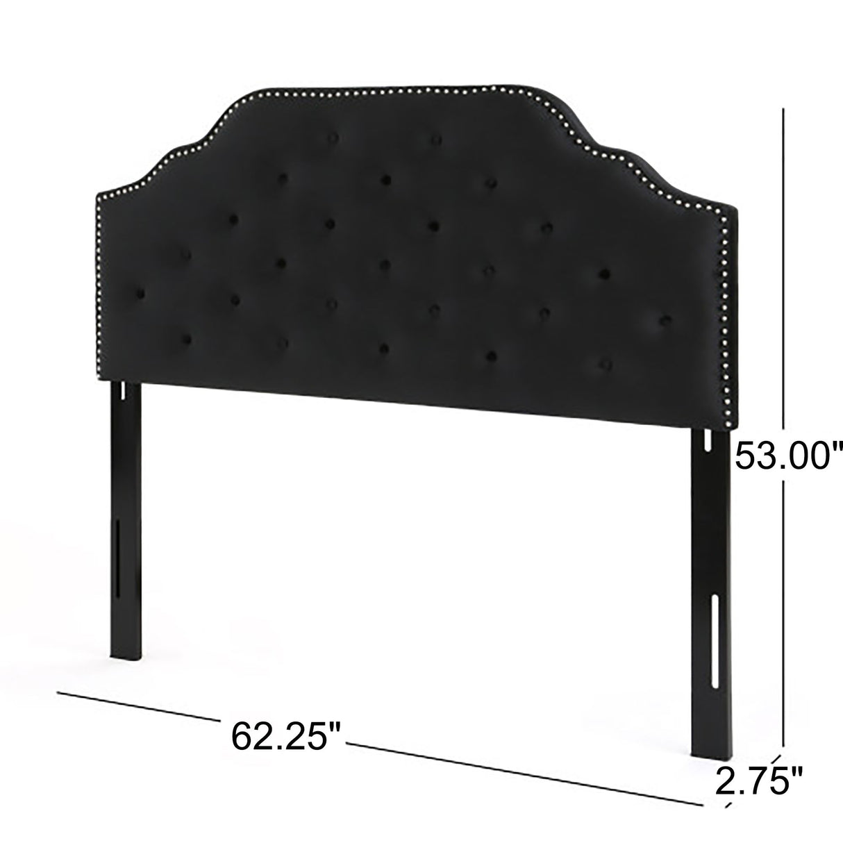 Charismatic - Size Headboard With Button Tufting And Nailhead Trim