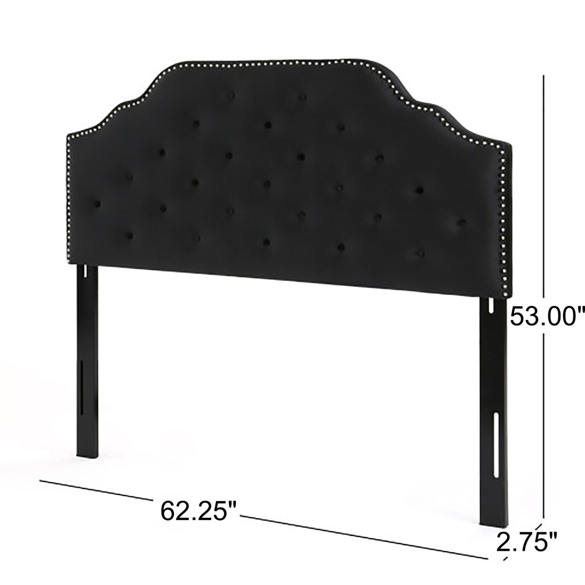 Charismatic - Size Headboard With Button Tufting And Nailhead Trim