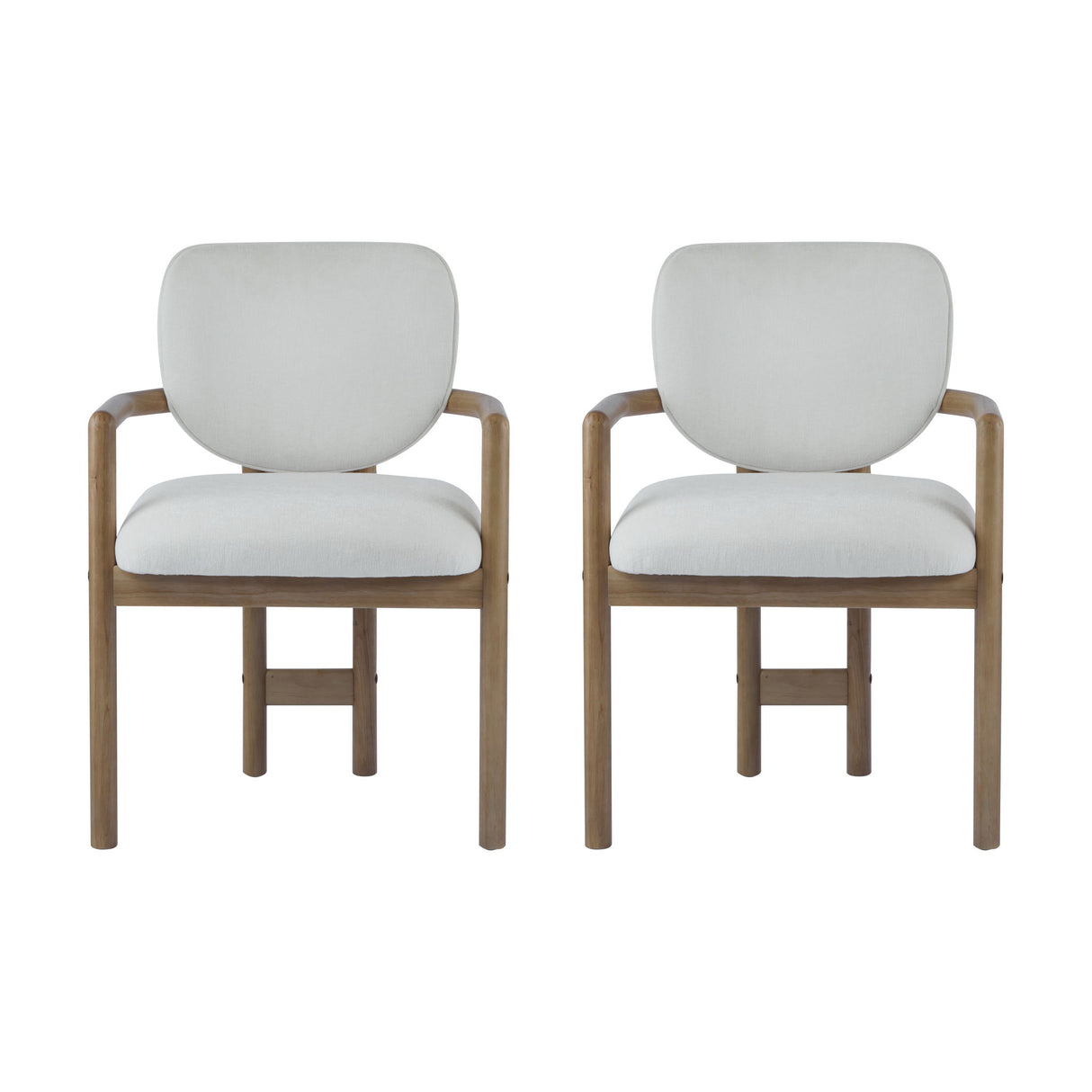 Upholstered Arm Dining Chairs (Set of 2)