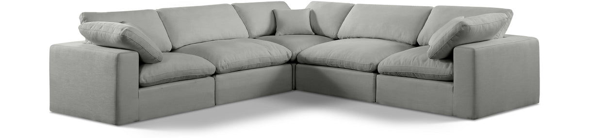 Comfy - 5 Piece Linen Modular Corner Sectional