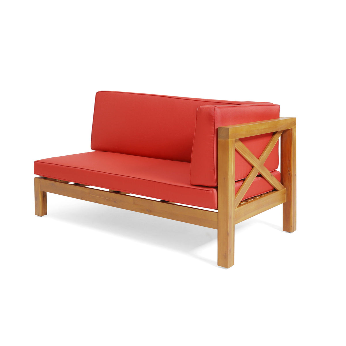 Brava - X Back Corner Bench With Coffee Table