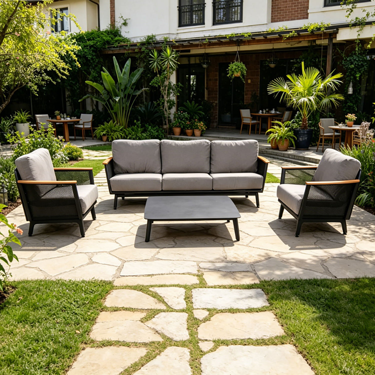 Sofa Set For Outdoor - Black