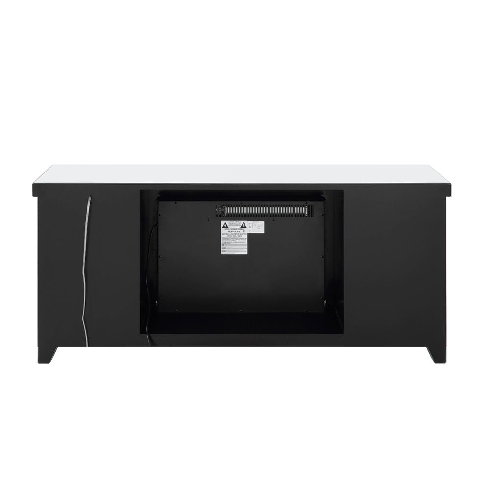 Noralie - TV Stand With Fireplace & LED - Mirrored & Faux Diamonds