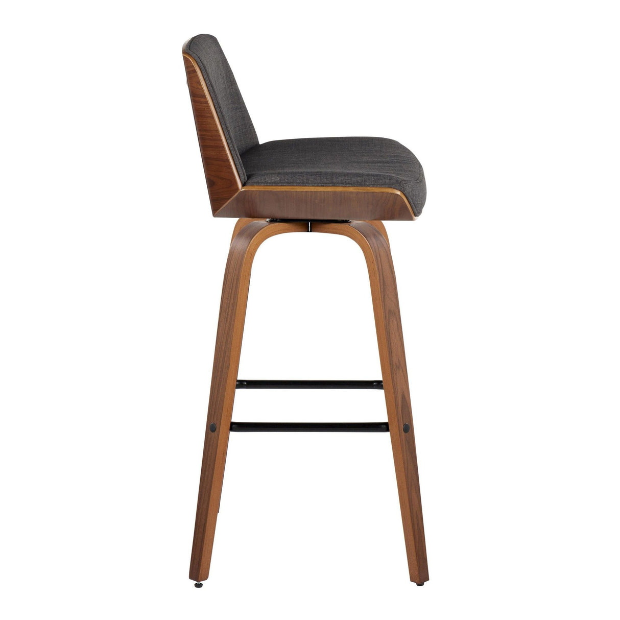 Corazza - 30" Fixed-Height Barstool (Set of 2) - Dark Gray