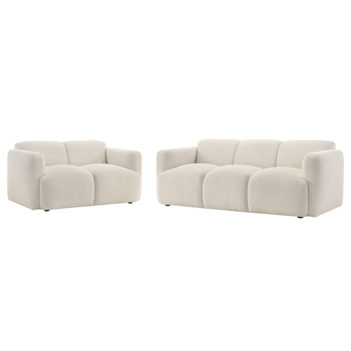 Sierra - 2-Piece Living Room Set (Sofa & Loveseat) - Ivory