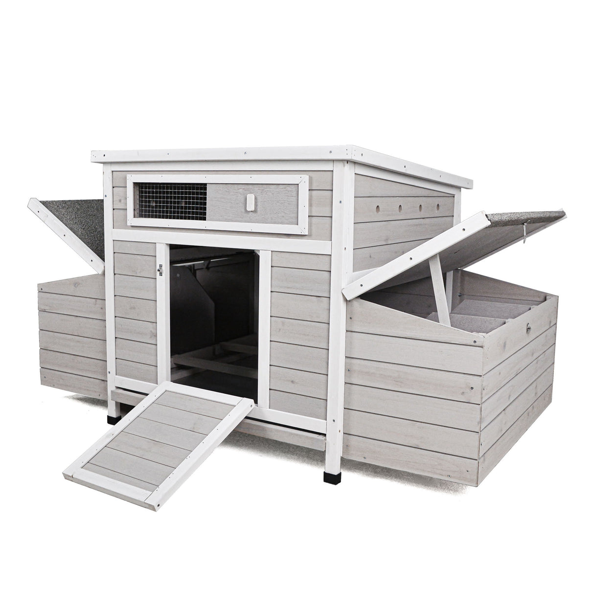 Large Chicken Coop Outdoor Hen House With Dual Nesting Boxes