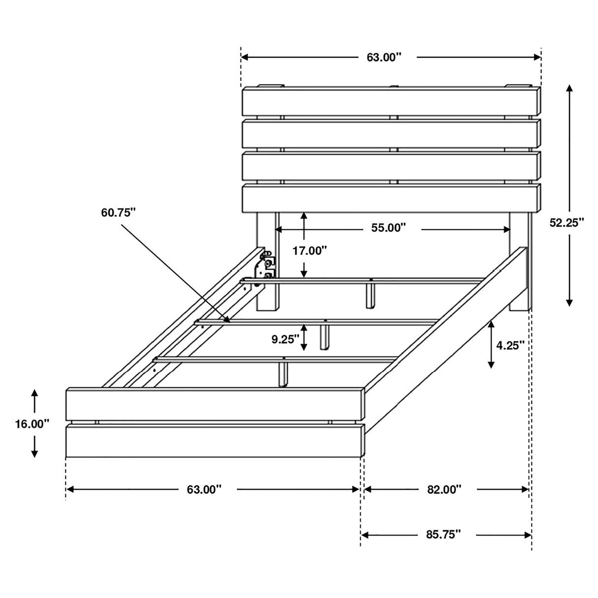 Geary - Slatted Headboard Panel Bedroom Set