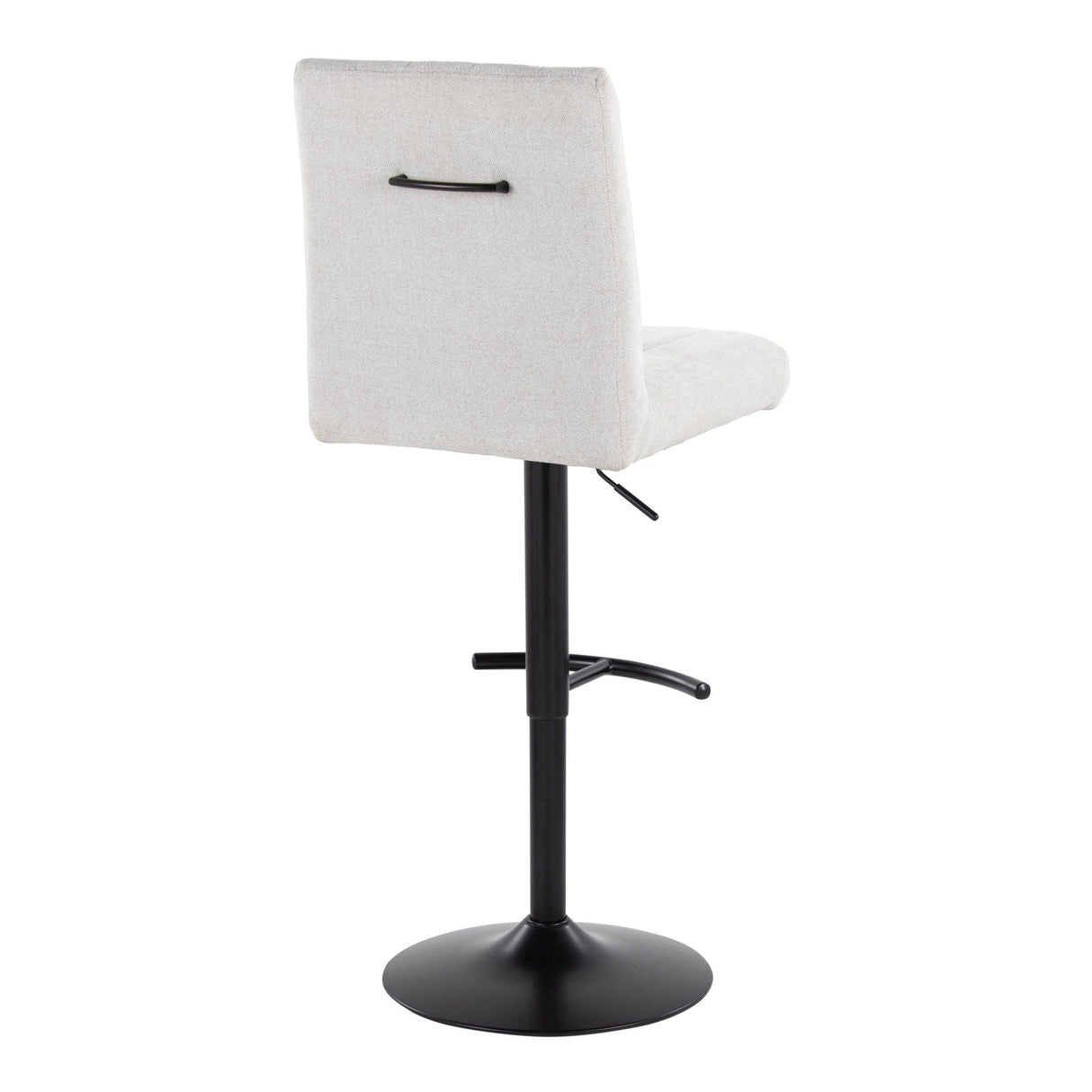 Hannah - Adjustable Barstool With Rounded T Footrest (Set of 2) - Black Metal