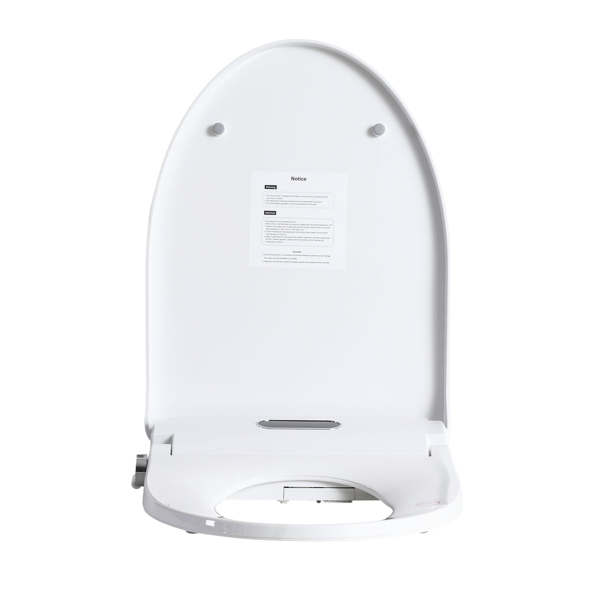 Smart Bidet Toilet Seat & Side Knob Adjustable Heated Seat With Water Temperature And Pressure Adjustment Portable Bidet - White