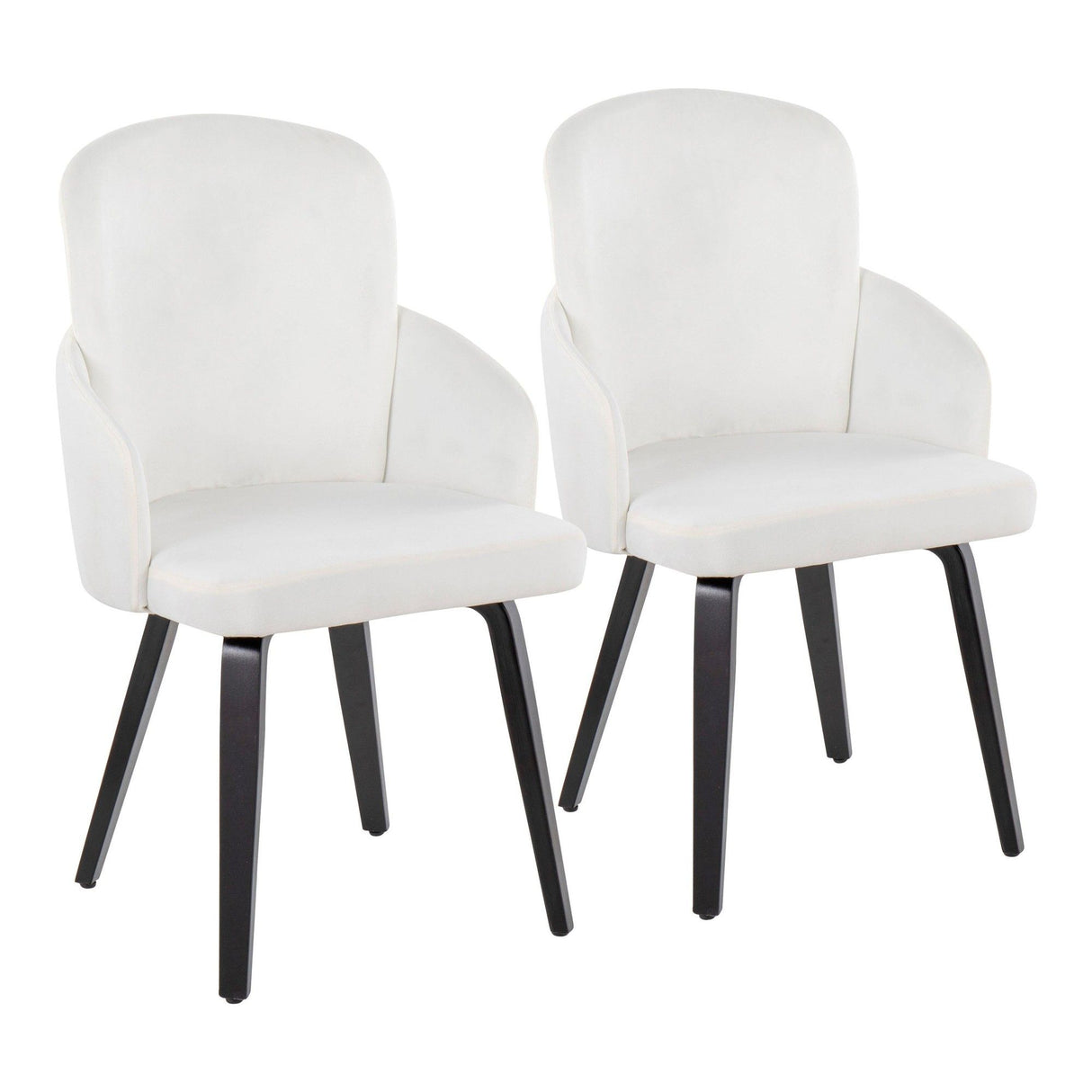Dahlia - Contemporary Dining Chair (Set of 2) - Black Wood