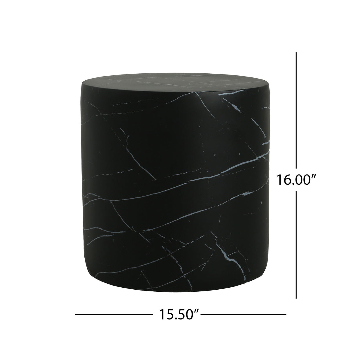 Cylindrical Design, Outdoor Lightweight Concrete Side Table