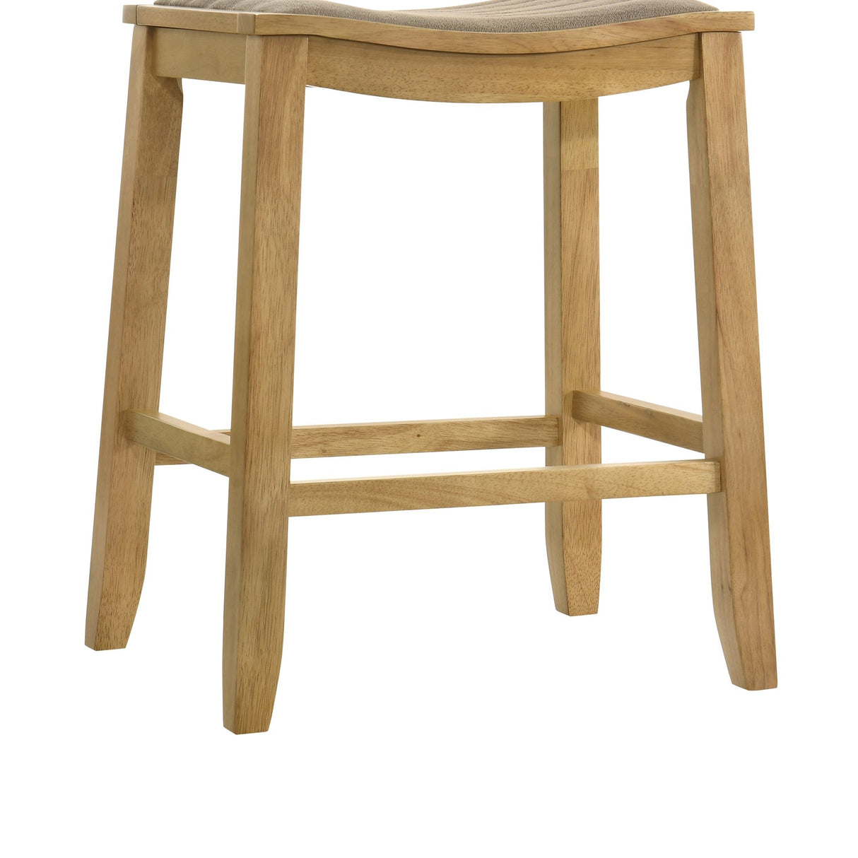 Iyani - Coastal Modern Wood Counter Height Kitchen Bar Stool