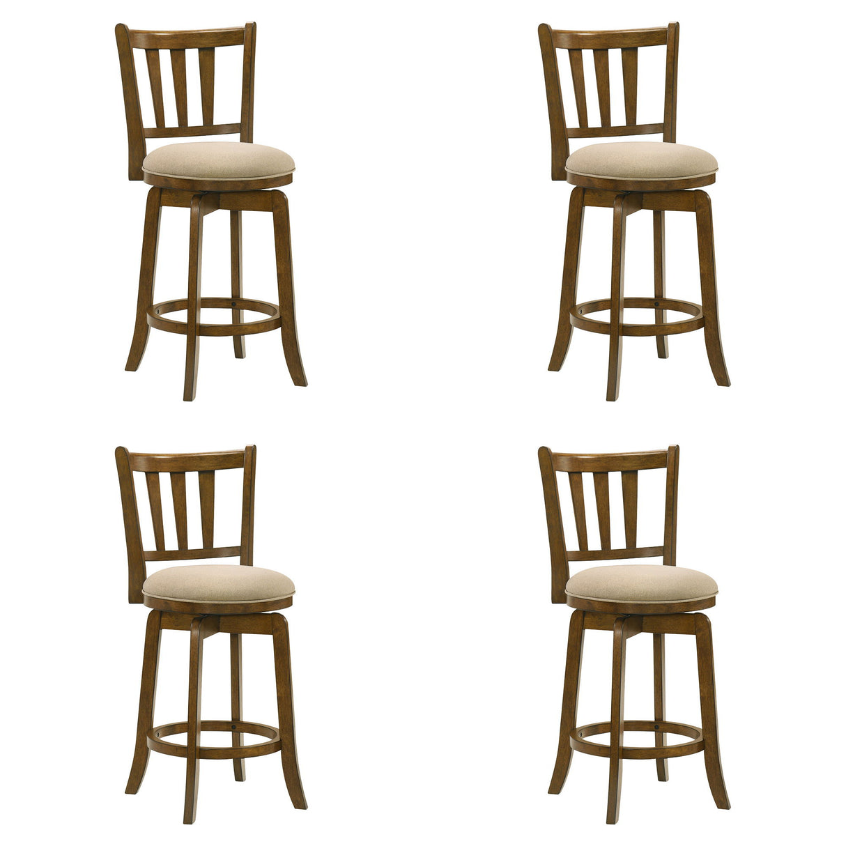 Wren - Modern Farmhouse Swivel Wood Counter Height Kitchen Bar Stool