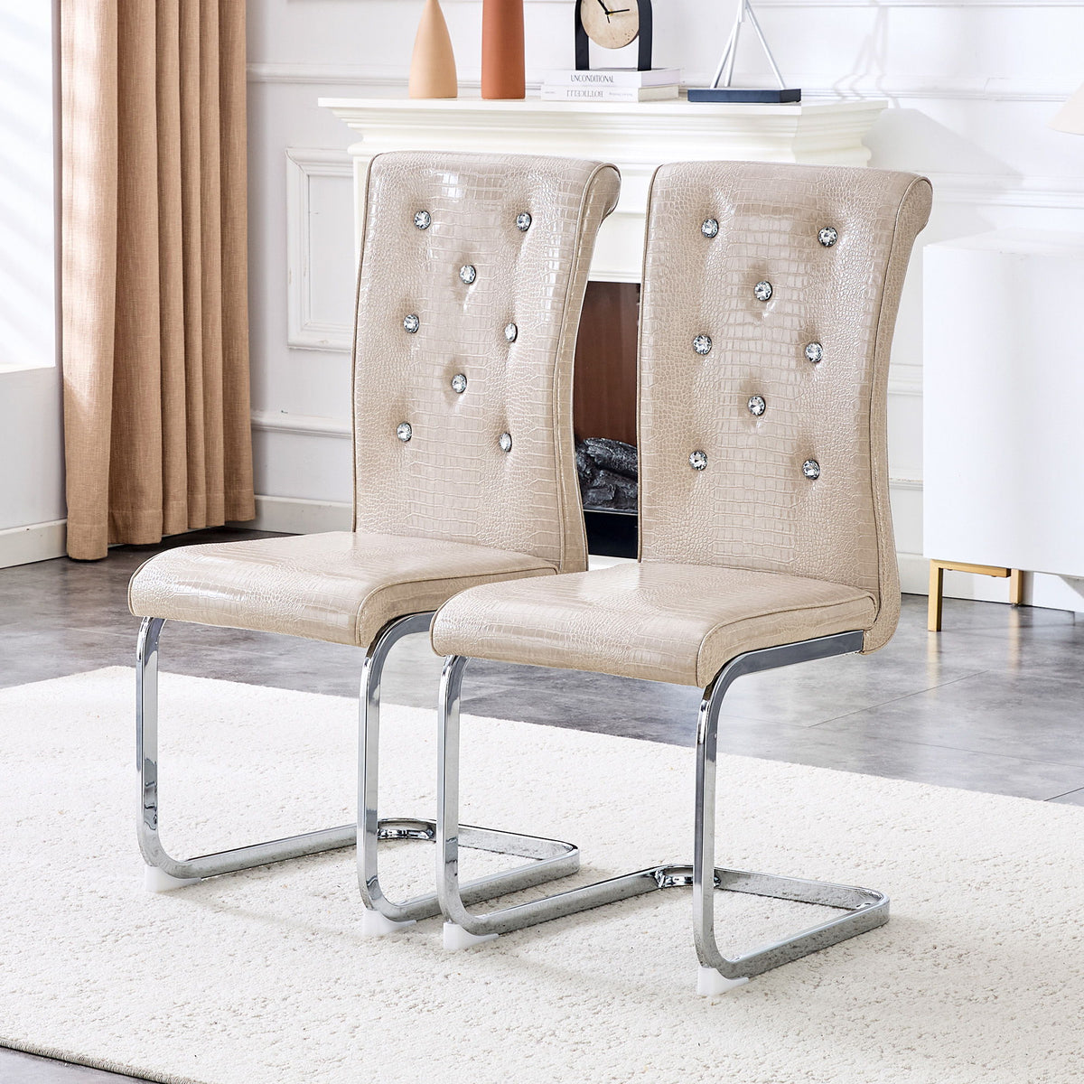 Elegant Design Upholstered Dining Chairs