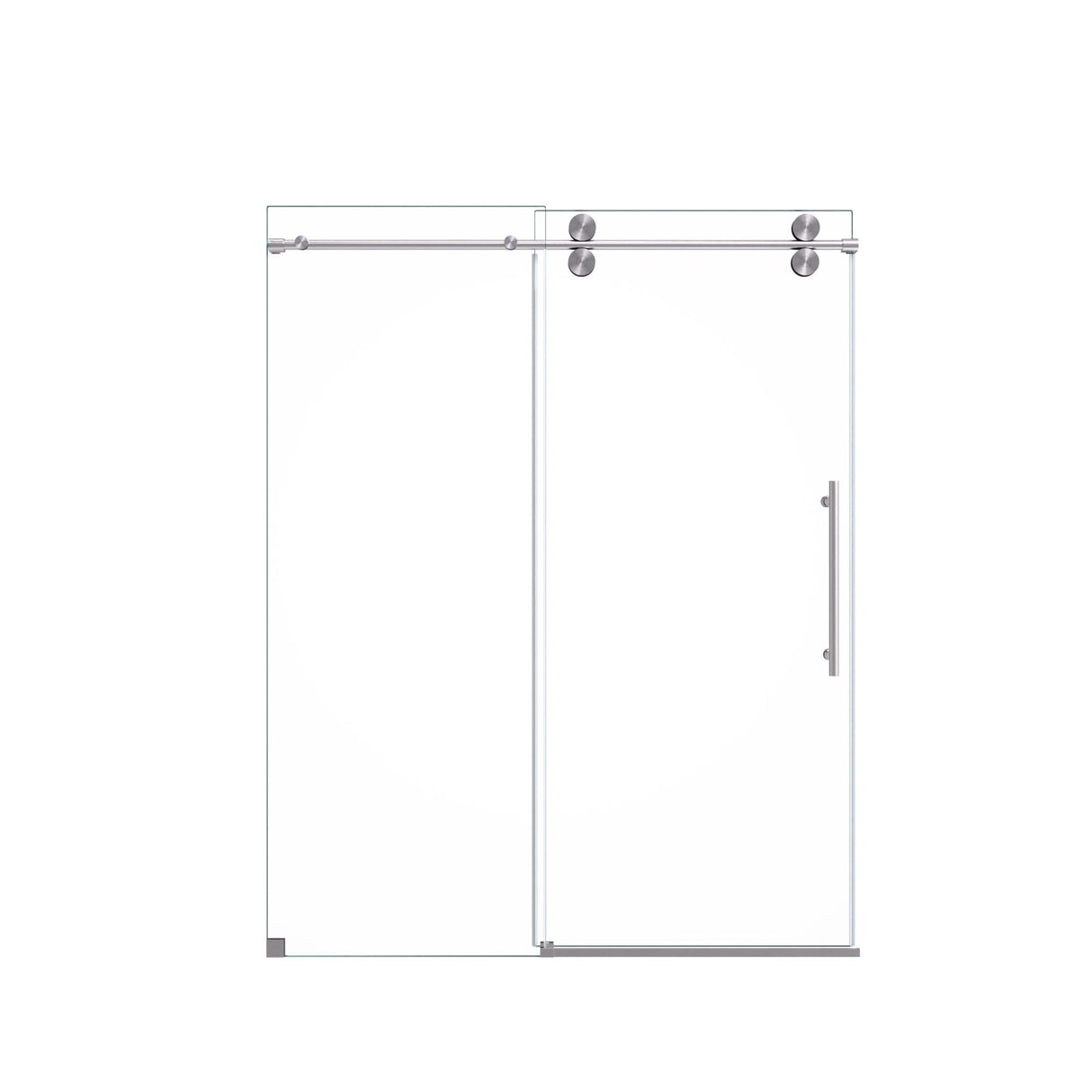 Frameless Single Sliding Shower Door With Clear Tempered Glass