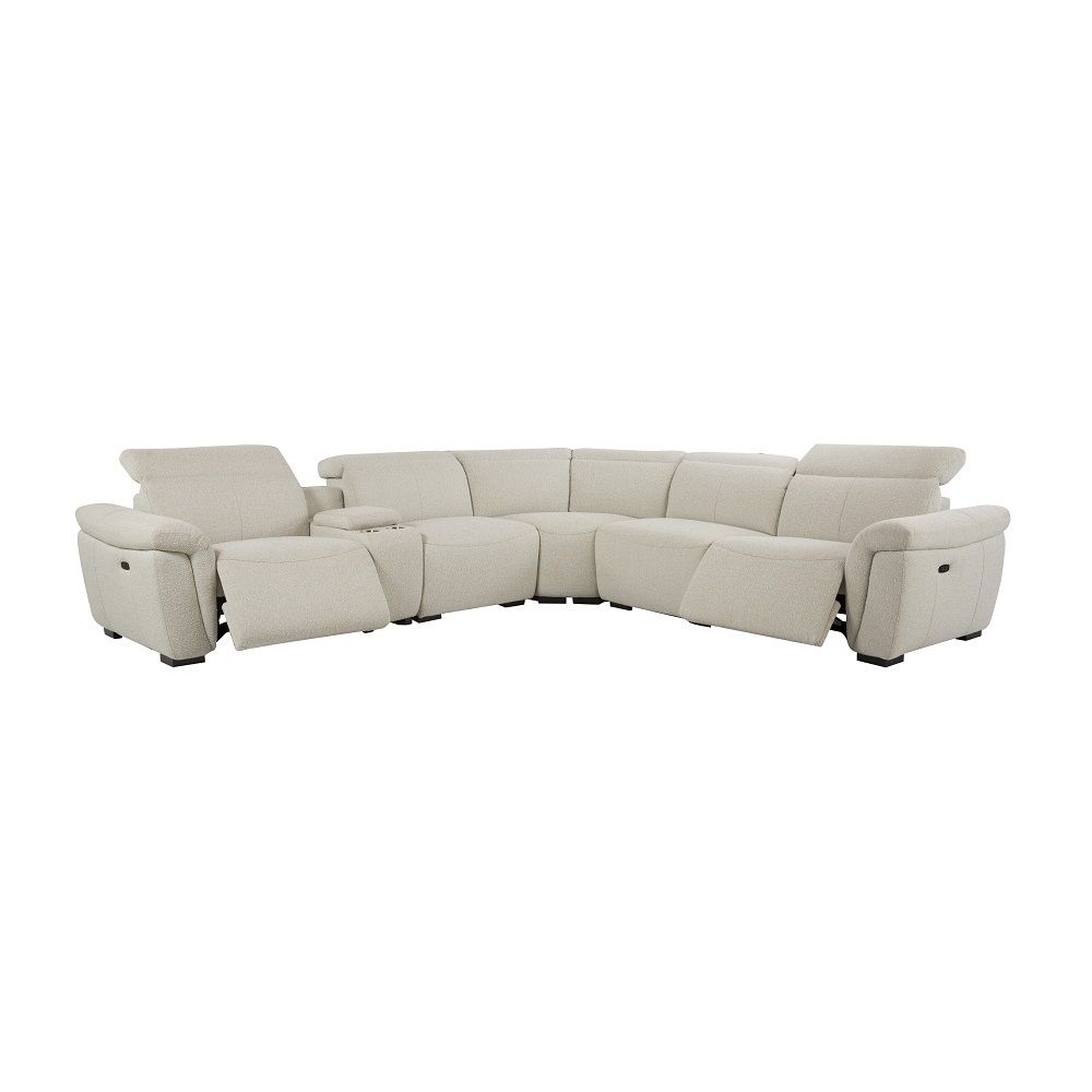Dayana - Power Motion Sectional Sofa - Beige Boucle