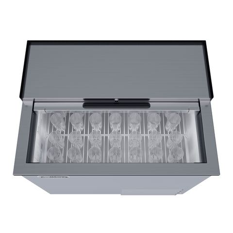36 in. Commercial Glass Froster in Stainless Steel, ETL Listed, 9 cu. ft. (KM-GF36-SS)