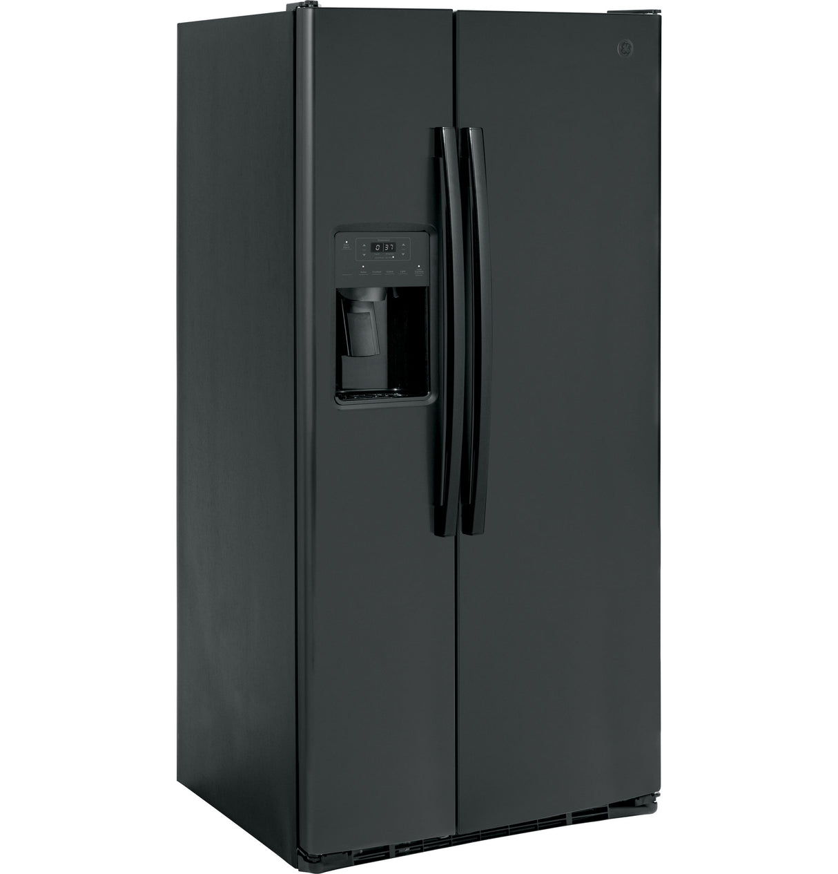 GE GSE23GGPBB - 33 in. 23.0 cu. ft. Energy Star Side-by-Side Refrigerator with External Ice & Water Dispenser - Black