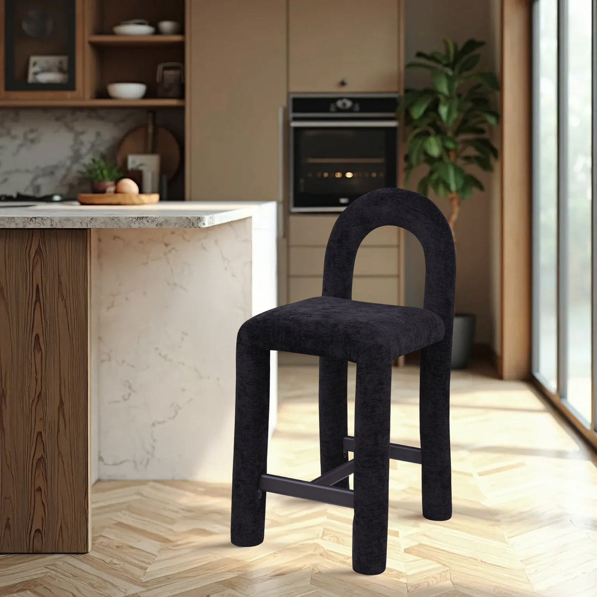 Amari - Chenille Fabric Stool