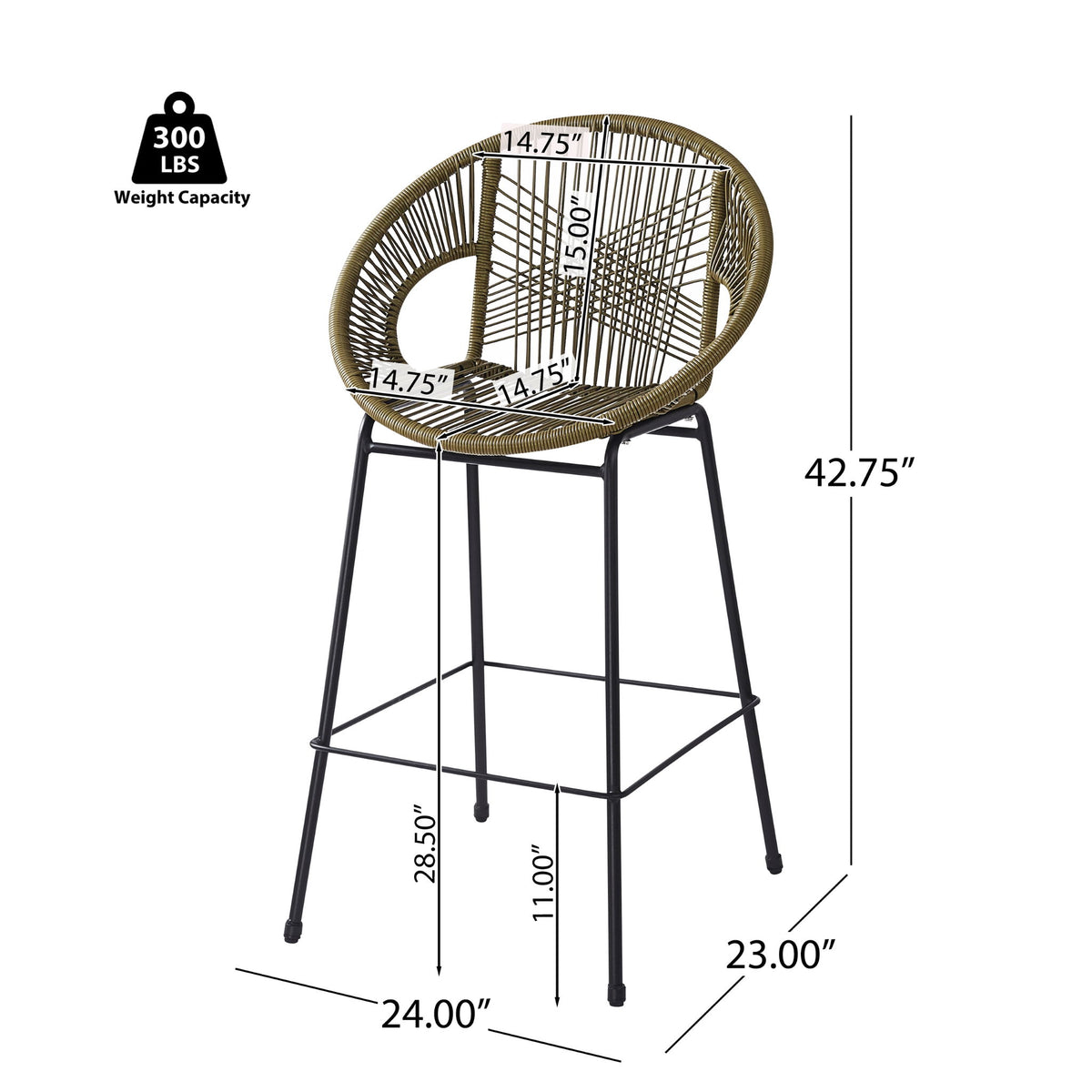 Ferrara - Outdoor Patio Barstool (Set of 2)