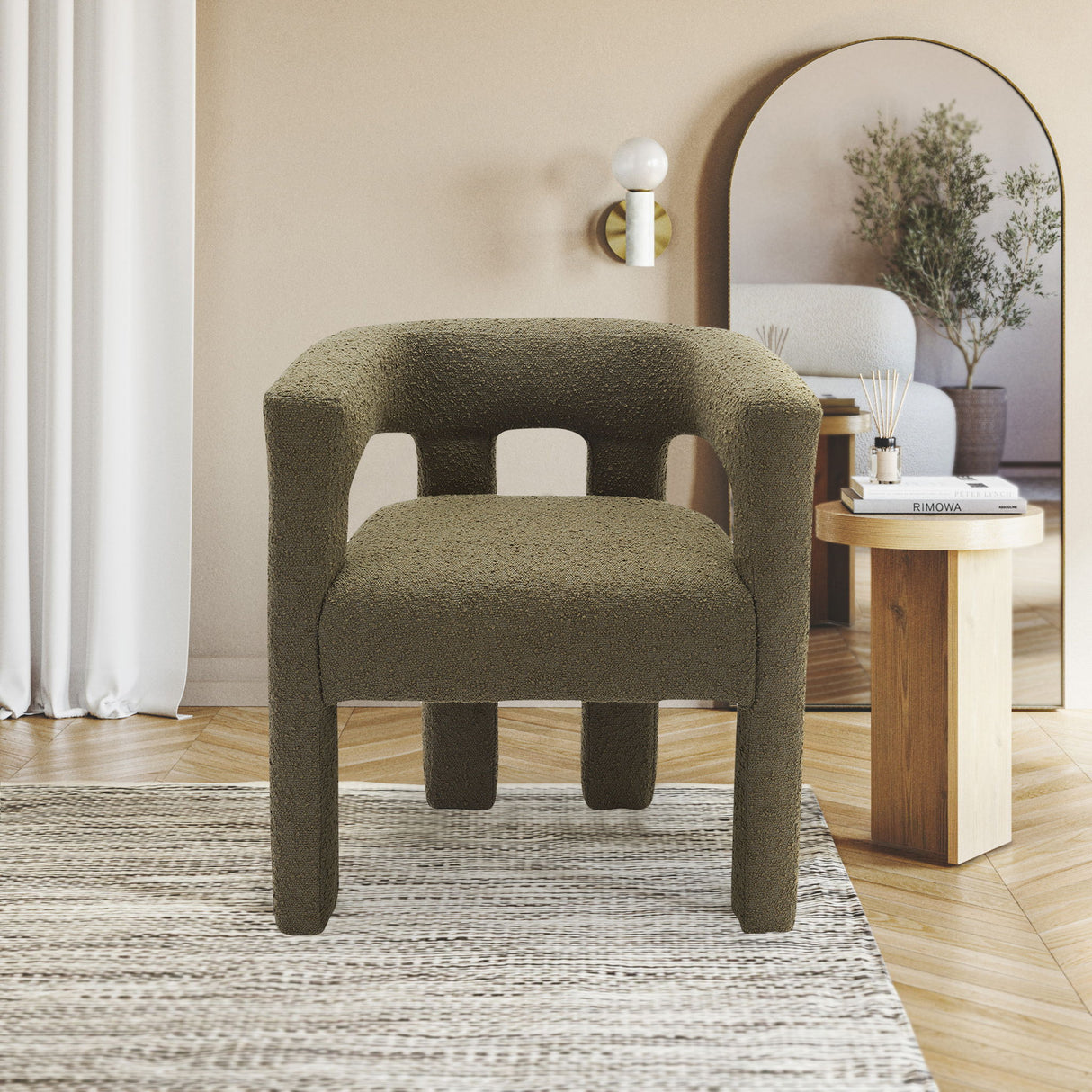 Athena - Boucle Fabric Dining Chair