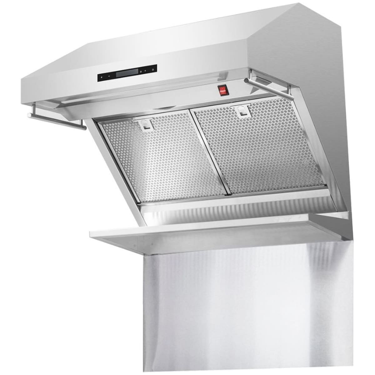 Forno Alta Qualita Savona FRHWM502930HB Wall Mount Range Hood with 4-Speed, Touch Control, LED Strip Lights, Dishwasher-Safe Hybrid Filter, 2 Utensil Hangers and Backsplash: 30 Inch - 600 CFM