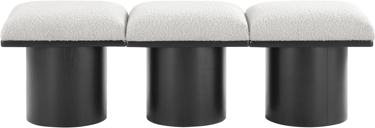 Pavilion - 3 Piece Modular Bench With Black Base