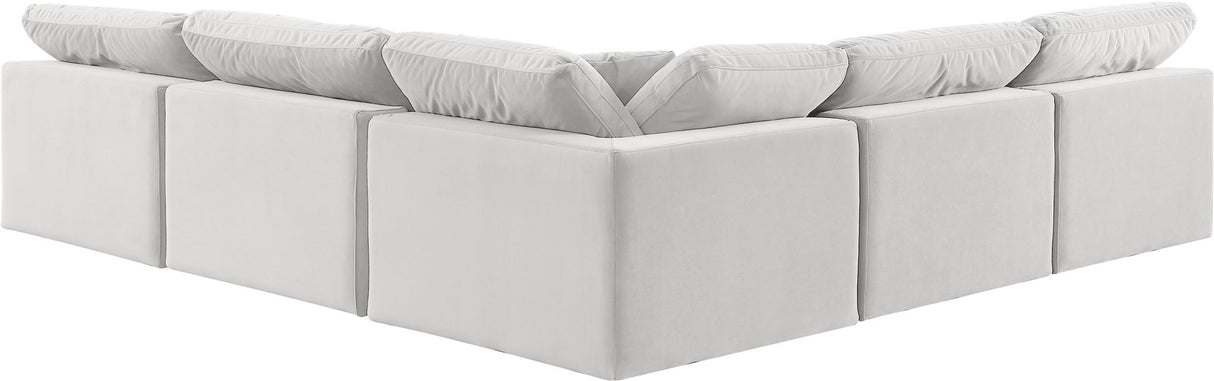 Comfy - 5 Piece Velvet Modular Corner Armless Sectional